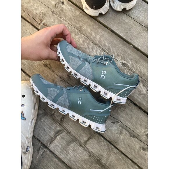 On Cloud 5 Women’s Terry Running Shoes Olive Green Size 7 - Picture 4 of 9